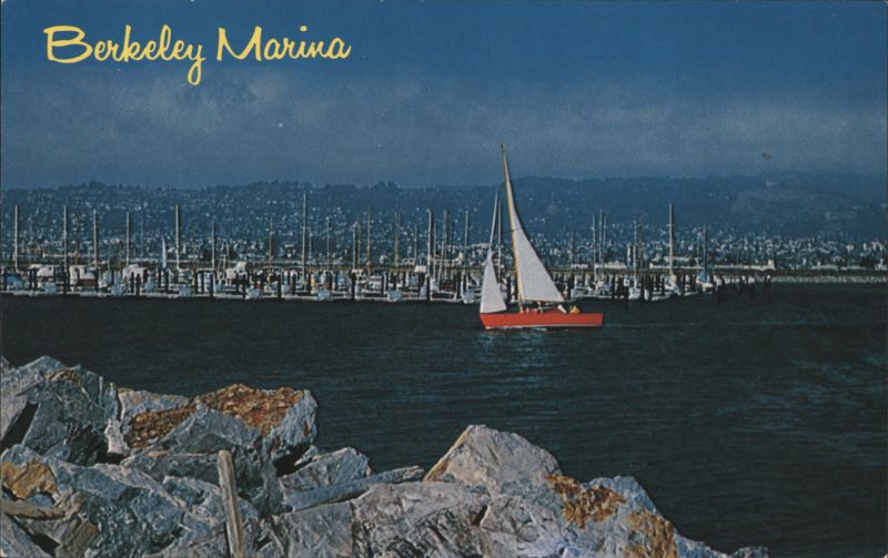 Berkeley Marina Sailboat & Campanile View California