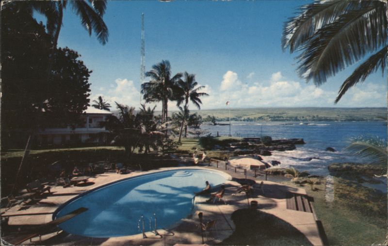 Naniloa Hotel, Hilo, HI - Sparkling Pool & Mauna Kea View Hawaii