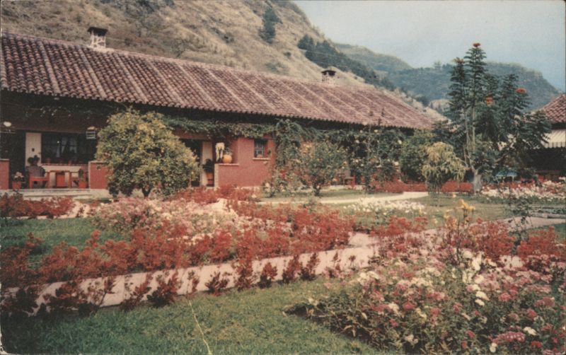 Guatemala Building & Lush Gardens, Tiled Roof Julio Zadík