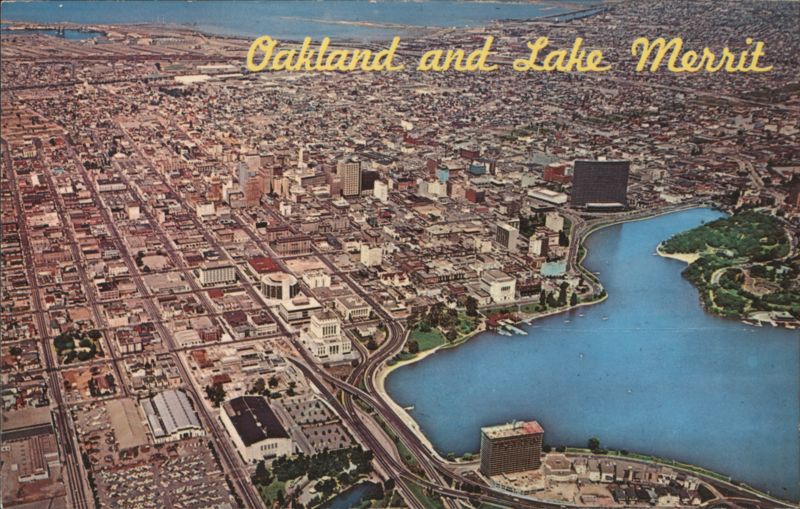 Oakland and Lake Merrit Aerial View California