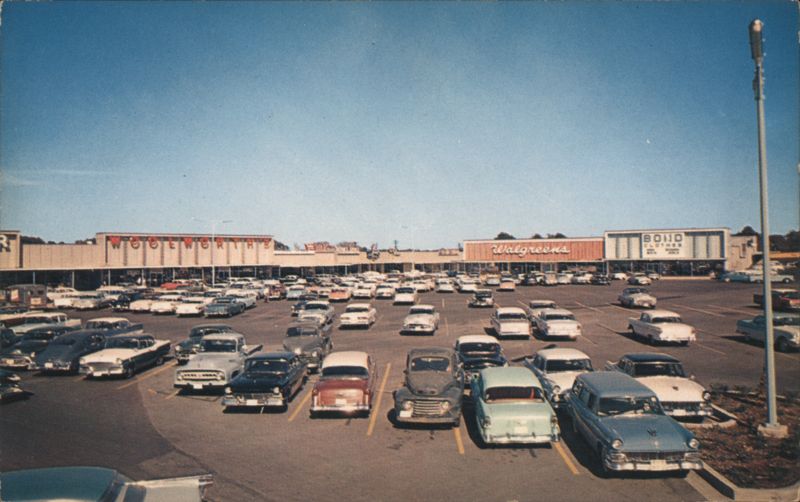 Poplar Plaza Shopping Center, Woolworth's, Walgreens Memphis Tennessee