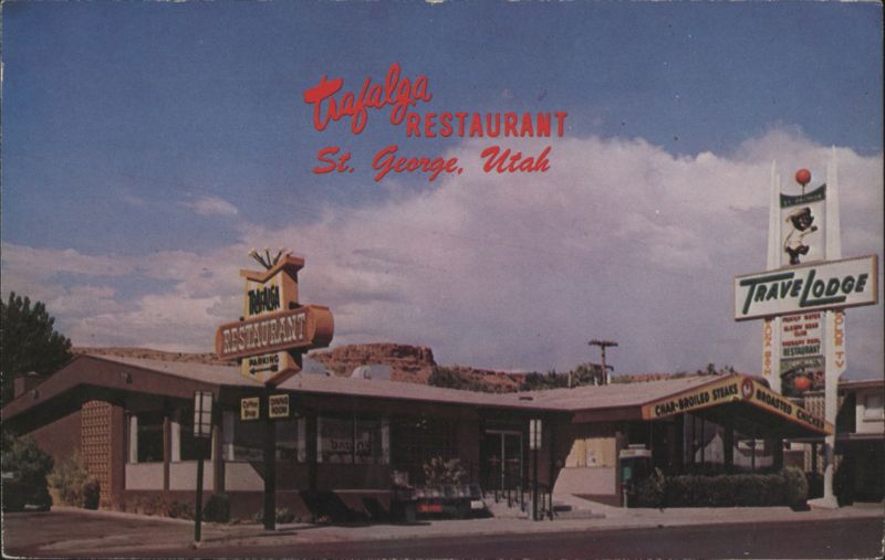 Tafalga Restaurant & TraveLodge Sign, St. George, UT Utah