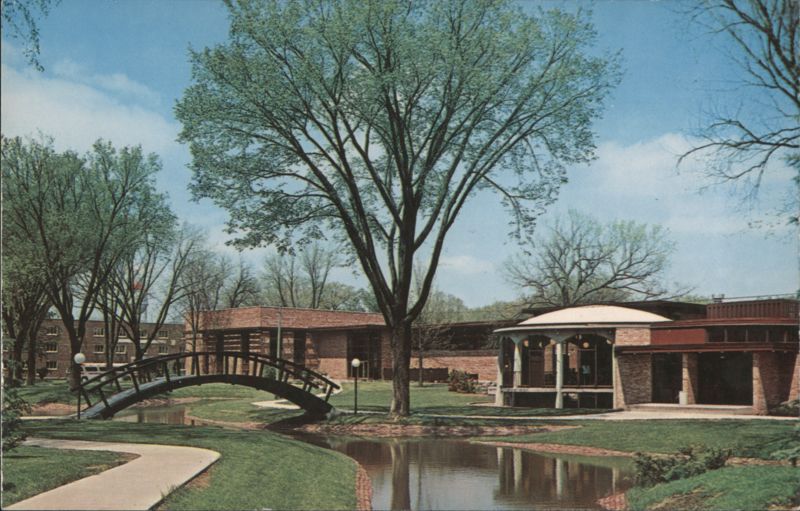 Footbridge and Student Union, Central College, Pella, IA Iowa