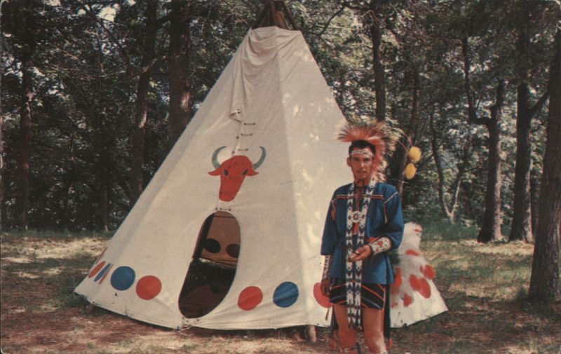Fort Detroit, Detroit Lakes, MN - Indian Pow Wow Scene Minnesota