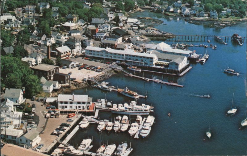 Boothbay Harbor Airview, Public Landing, Fisherman's Wharf Maine