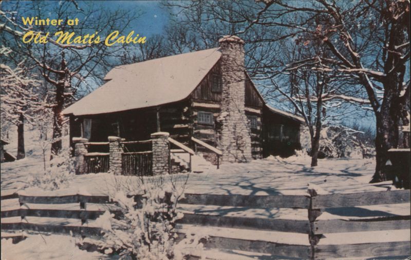 Winter at Old Matt's Cabin, Shepherd of the Hills Farm Branson Missouri