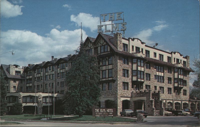 THE ELMS HOTEL Excelsior Springs MO Stone Timber Building Missouri