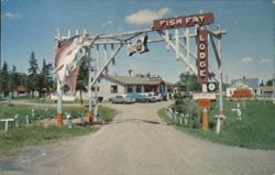 FISH FRY LODGE Entrance Arch, Duluth, Minnesota Postcard