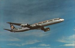 Flying Tiger Line DC-8-63F Cargo-jet in Flight Postcard