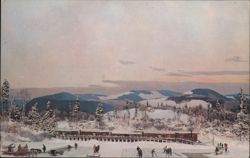 Adirondack Museum, Blue Mountain Lake, Cutting Ice Postcard