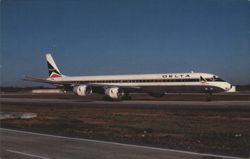 Delta Air Lines McDonnell Douglas DC-8-71 Jet Aircraft Postcard