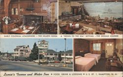 Lamie's Tavern & Motor Inn, Hearth Room, Shoals Lounge Postcard