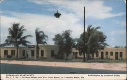 Dreamland Apartments, Pompano Beach, FL Postcard