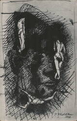 Sketch for Clown by Pavel Tchelitchew, 1930 Postcard