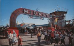 MIDWAY ICE CAPADES Entrance, State Fair Postcard