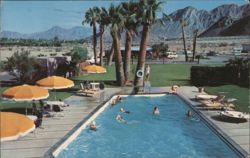 Swimming Pool, Blue Skies Trailer Village, Palm Springs Postcard