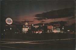 The Night Scene of Taipei Downtown Postcard