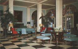 The Greenbrier Main Lobby, White Sulphur Springs Postcard