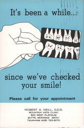 Dental Reminder, Smiling Teeth X-ray Postcard