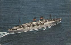 SS PRESIDENT ROOSEVELT American President Lines Luxury Liner Postcard
