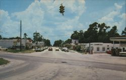 Street View Looking South, Keystone Heights, FL Postcard