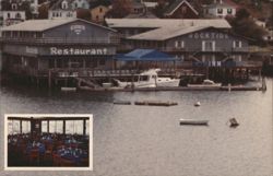 Rocktide Inn Restaurant & Docks, Boothbay Harbor, ME Postcard