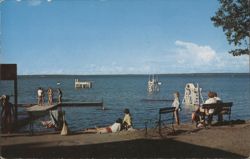 Beach Scene at Diamond Point Park Postcard