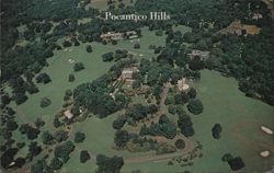 Pocantico Hills Aerial View, Washington Irving's Sunnyside Postcard
