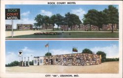 Rock Court Motel, City '66', Lebanon, MO Postcard