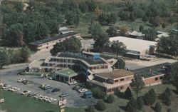 The Manor Inn - Aerial View with Krazy Zak's Water Slide Postcard