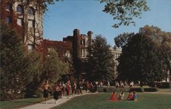 Autumn at Central Missouri State, Administration Building Postcard