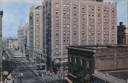 Pickwick Hotel & Bus Depot, Downtown Kansas City Postcard