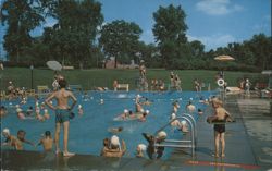 Swimming Pool, January-Wabash Park, Ferguson, MO Postcard