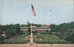 Fort Leonard Wood Post Headquarters, State Flags Postcard