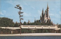 Walt Disney World Monorail & Cinderella Castle Postcard