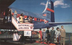 National Airlines THE STAR DC-6 Premier Flight Service Postcard