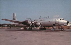 TRANS-AIR-LINK McD Douglas DC-7CF N868TA Port-Au-Prince Postcard