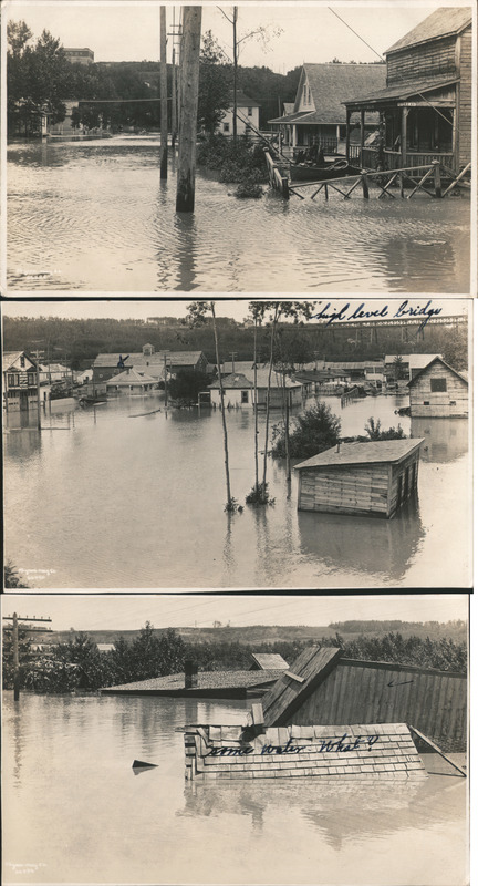 Lot of 3: 1915 Edmonton Flood, Saskatchewan River, Ross Flats