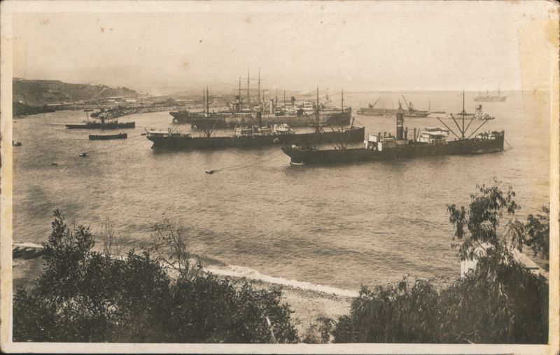 San Antonio Harbor, Chile - Ships at Anchor