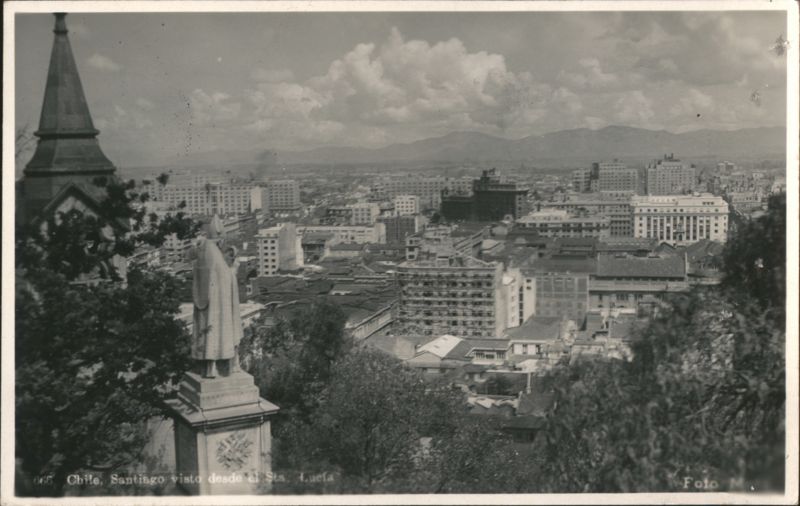 Santiago cityscape from Santa Lucía, Chile