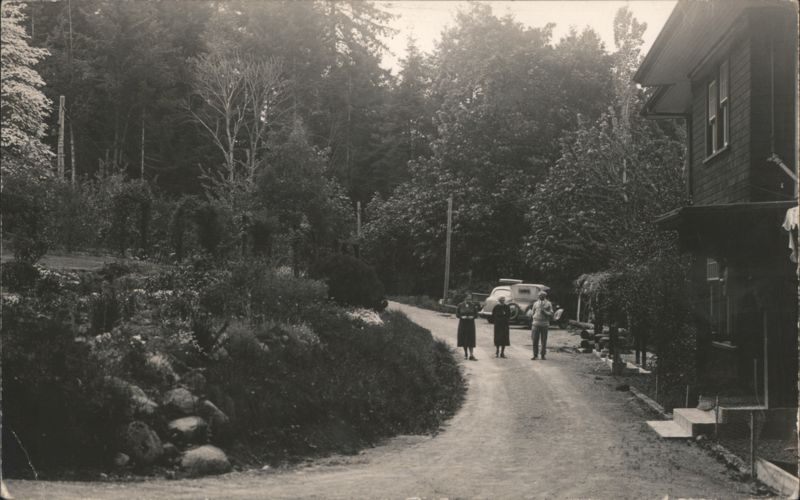 Wilcuna, Cobble Hill, BC - Wooded Road, House, People Canada