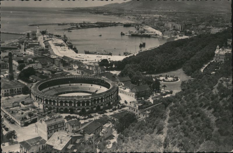 Malaga Bullring, Harbor, and City View Spain Leopoldo Morante