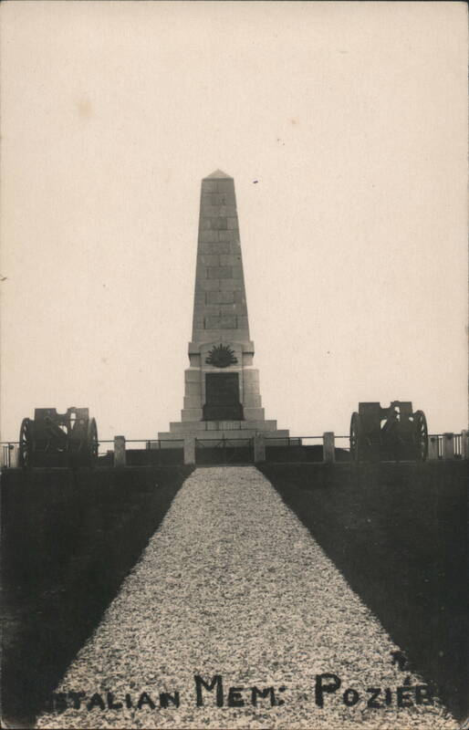 Italian Memorial Pozières with Cannons France