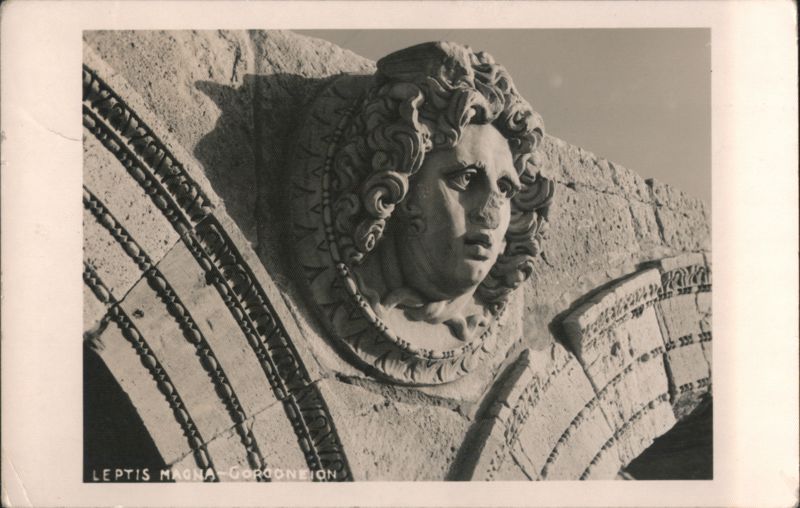 Leptis Magna Gorgoneion Relief Libya Africa