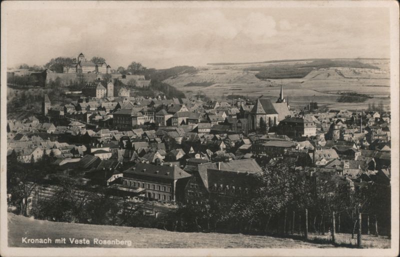 Kronach with Veste Rosenberg Panoramic View Germany