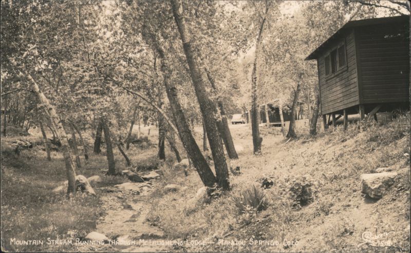 Mountain Stream Running Through McLaughlin's Lodge Manitou Springs Colorado