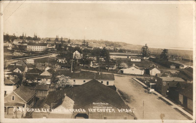 Birds Eye View Barracks, Keller & Shickling Feed Barn Vancouver Washington