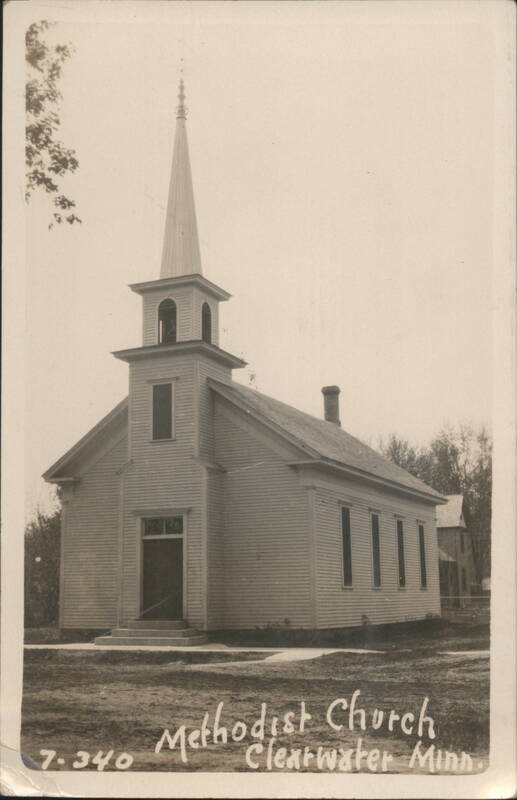 Methodist Church with Steeple, Clearwater MN Minnesota