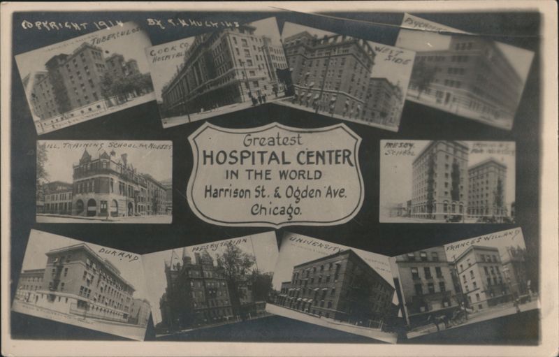 Chicago Hospital Center Multi View, Harrison & Ogden Ave Illinois