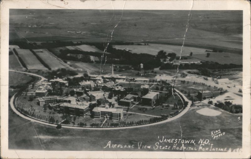 Airplane View State Hospital For Insane, Jamestown, ND North Dakota